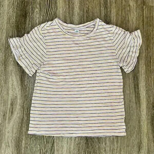 Womens Old Navy Stripe Ruffle Tshirt - S